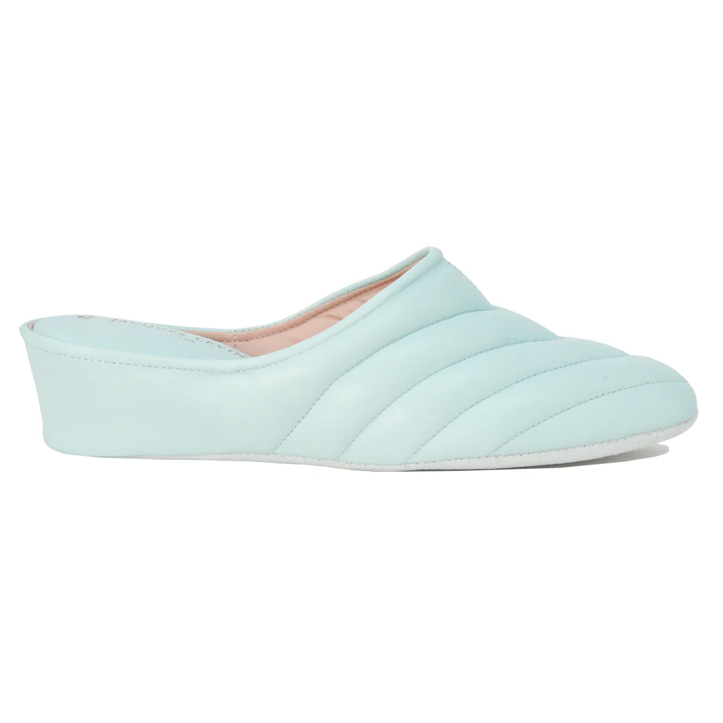 3253 Pleated Leather Wedge Slipper - Image 2