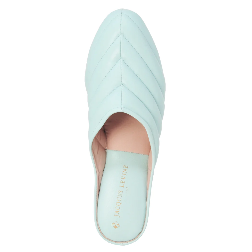 3253 Pleated Leather Wedge Slipper - Image 3