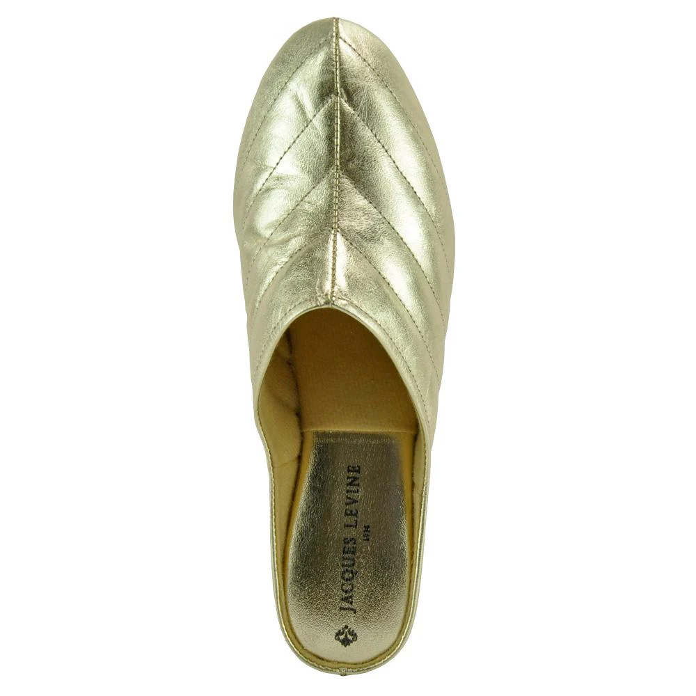 3253 Pleated Leather Wedge Slipper - Image 3