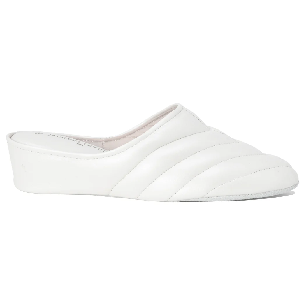 3253 Pleated Leather Wedge Slipper - Image 2