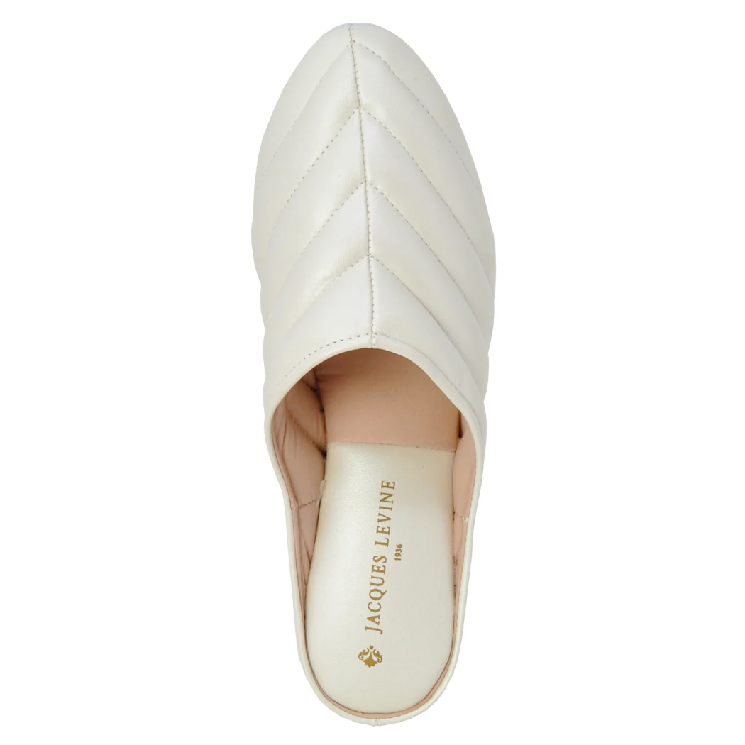 3253 Pleated Leather Wedge Slipper - Image 3