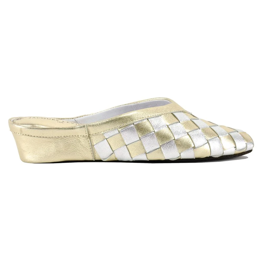 4640 Woven Leather Wedge Slipper - Image 2