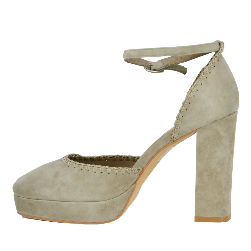 Addie Suede Closed Platform Sandal - Image 4