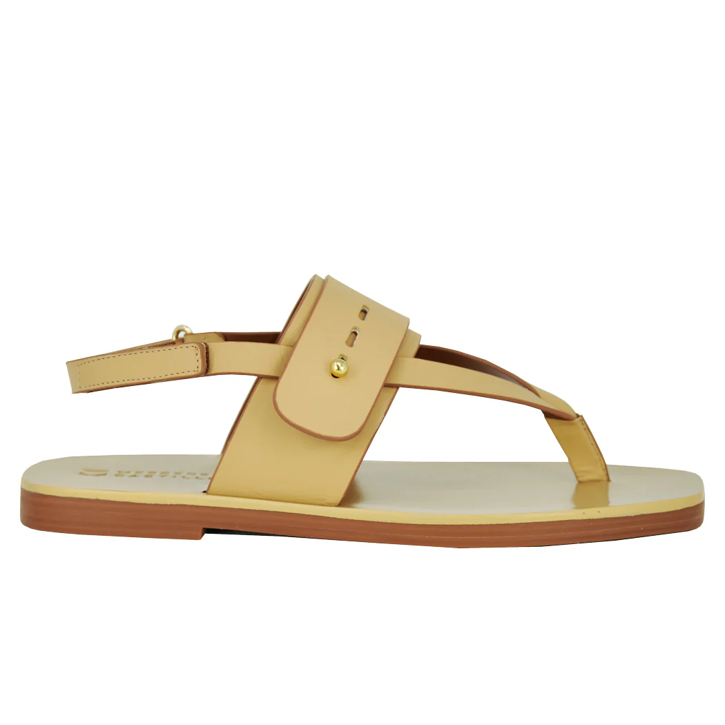 Adria Leather Thong Flat Sandal - Image 2