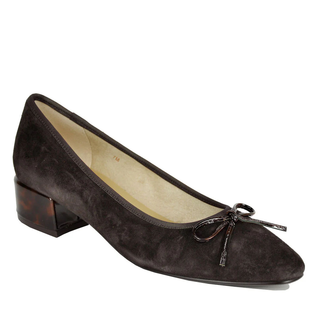 Aleka Suede Tortoise Heel Pump