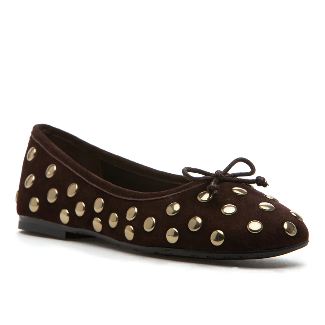 Alie-Stud Suede Studded Ballet