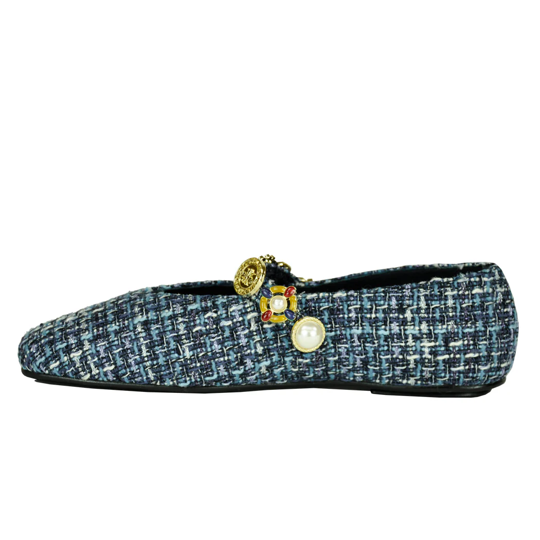 Amarissa-2 Tweed Strap Ornament Ballet - Image 4