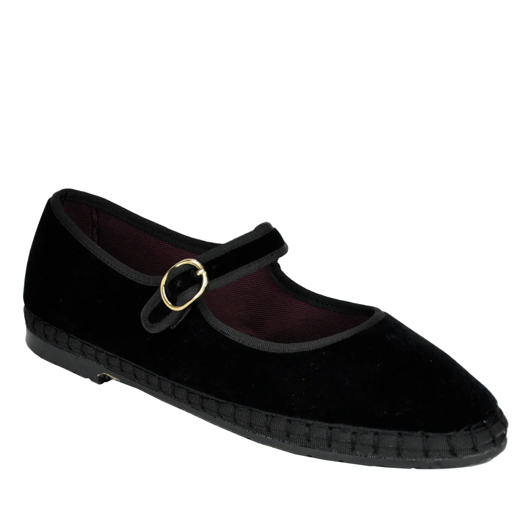 Antonio Velvet Flat Mary Jane