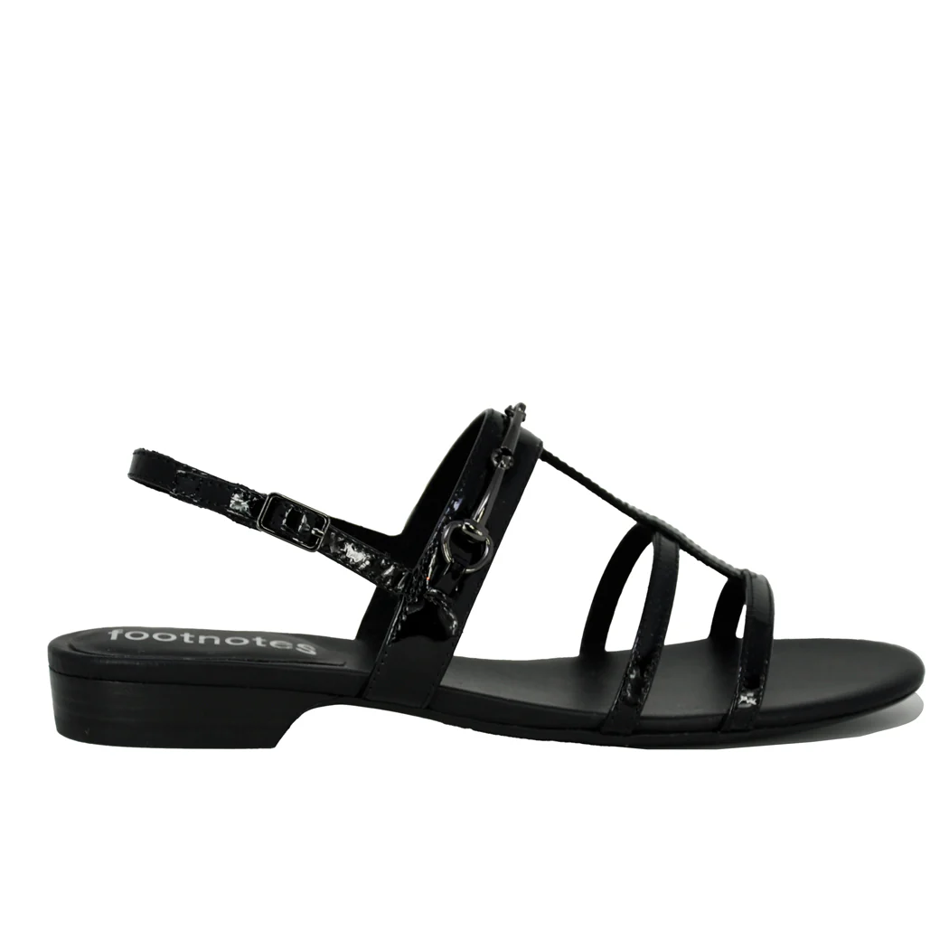 Banjel Patent Leather Flat Sandal - Image 2