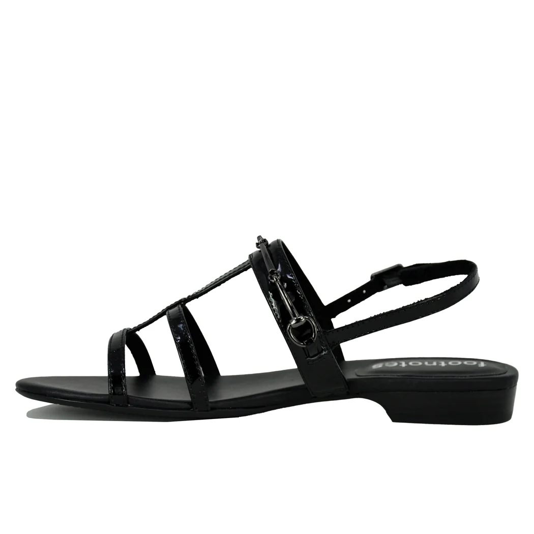 Banjel Patent Leather Flat Sandal - Image 4