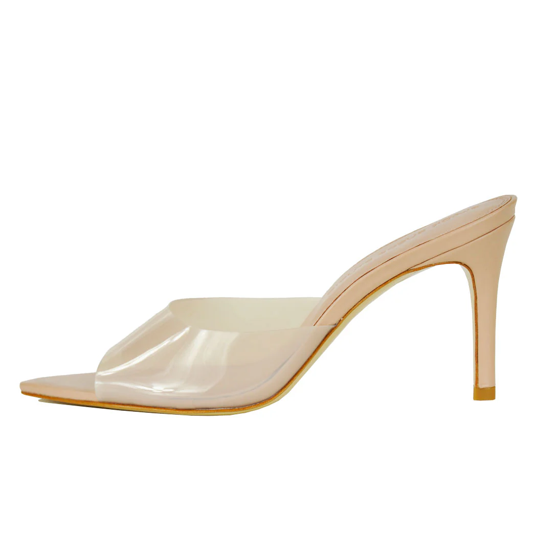 Belle-80 Rose Clear Heel Slide - Image 4