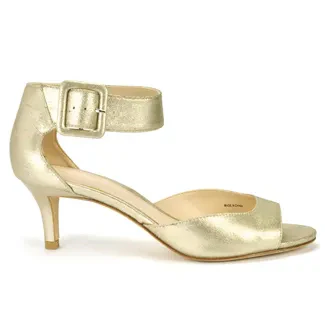 Berlin Metallic Kitten Heel Sandal - Image 2