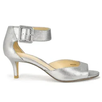 Berlin Metallic Kitten Heel Sandal - Image 2