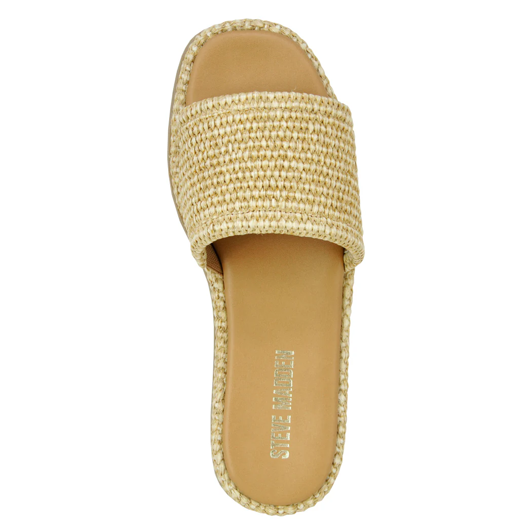 Boardwalk Raffia Platform Wedge Slide - Image 3