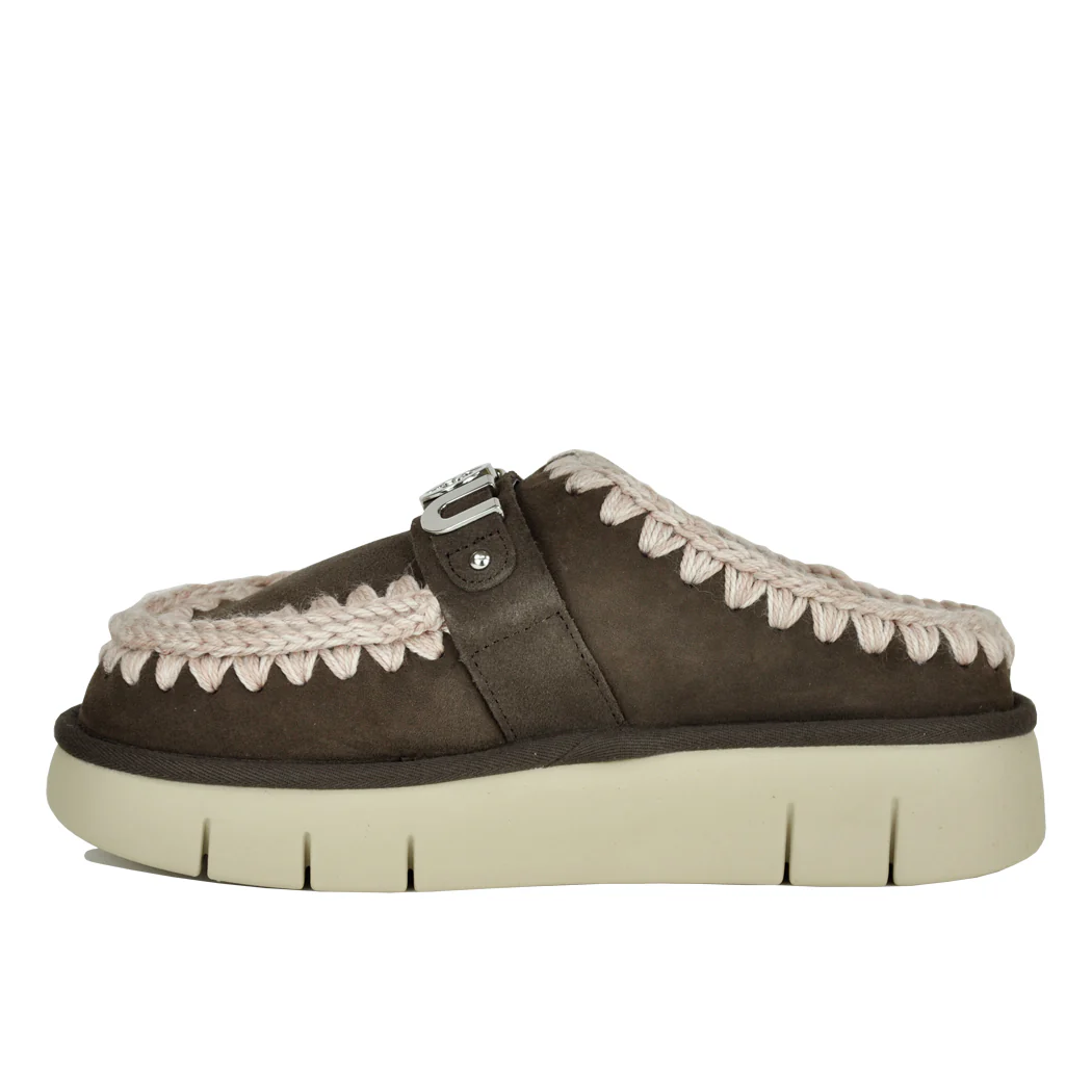 BounceClog-1001A Suede Fur Wedge Clog - Image 4