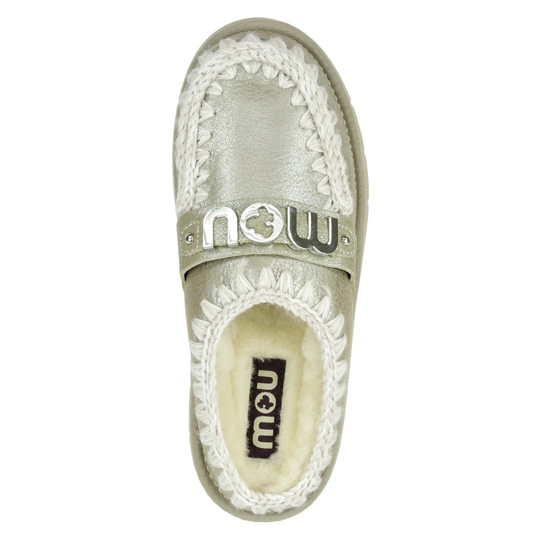 BounceClog-1001B Leather Fur Wedge Clog - Image 3