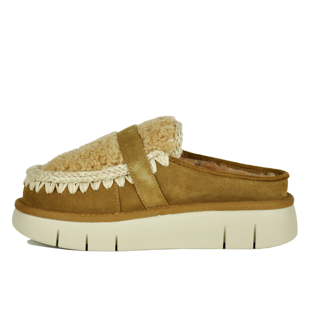 Bounce-Clog Curly Fur Wedge Clog - Image 4