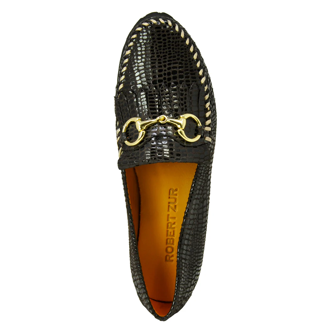 Broadwick Croco Patent Fringe Loafer - Image 3