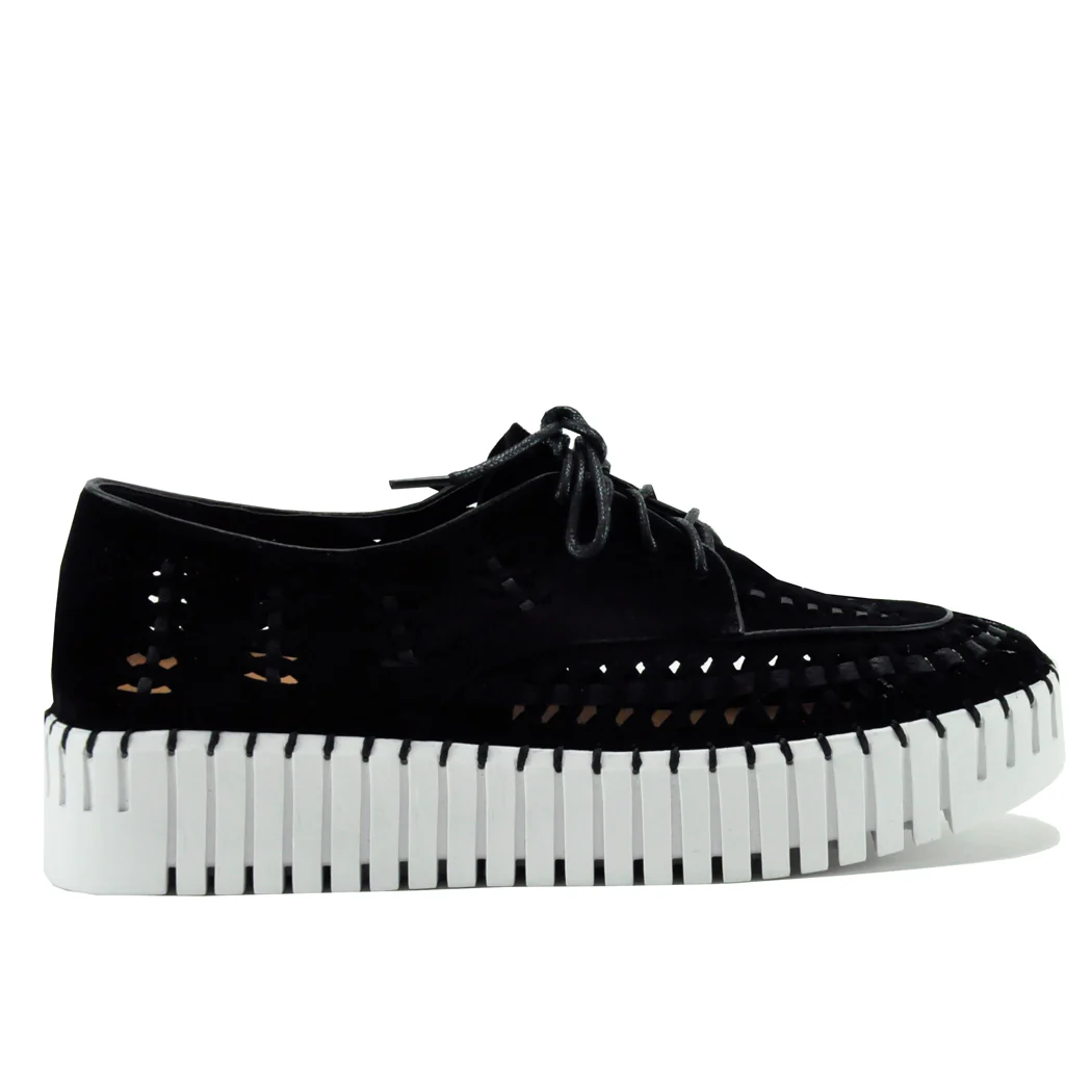 Brodies Suede Tie Closed Flat - Image 2
