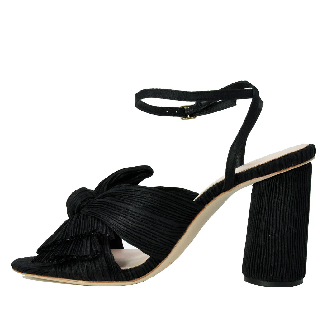 Camelia Fabric Knot Heel Sandal - Image 4