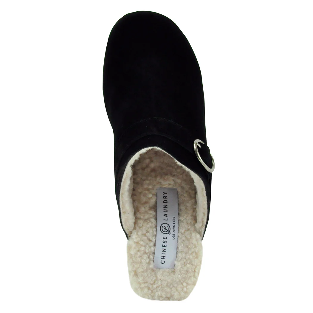 Carlie Suede Wood Fur Clog - Image 3
