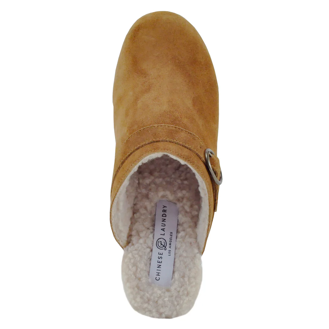 Carlie Suede Wood Fur Clog - Image 3
