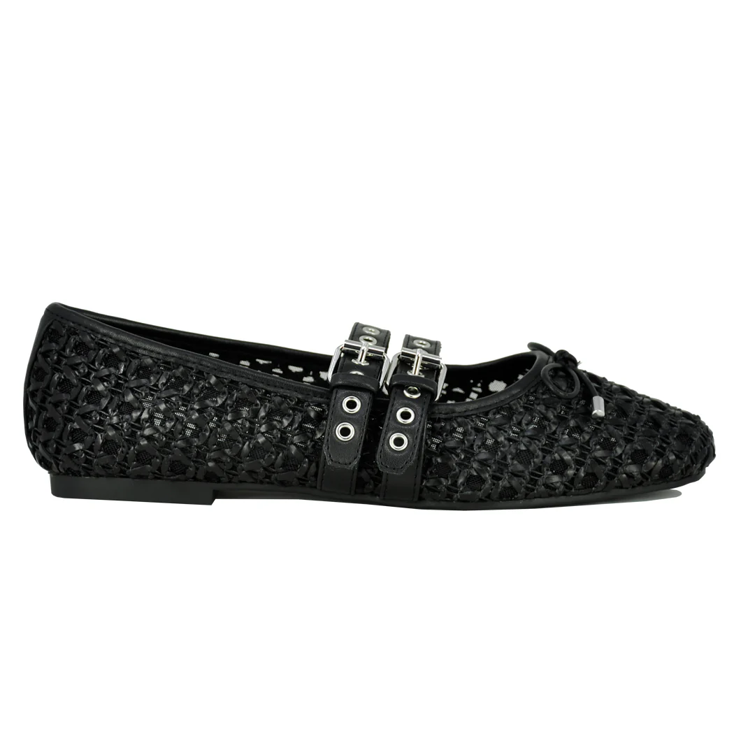 Casey Woven Strap Ballet - Image 3