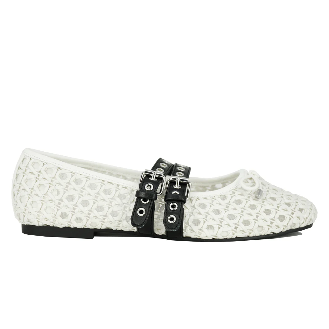 Casey Woven Strap Ballet - Image 3
