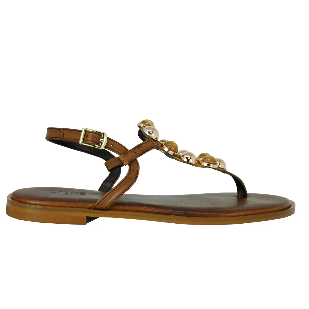 Cassie Stone Flat Thong Sandal - Image 2