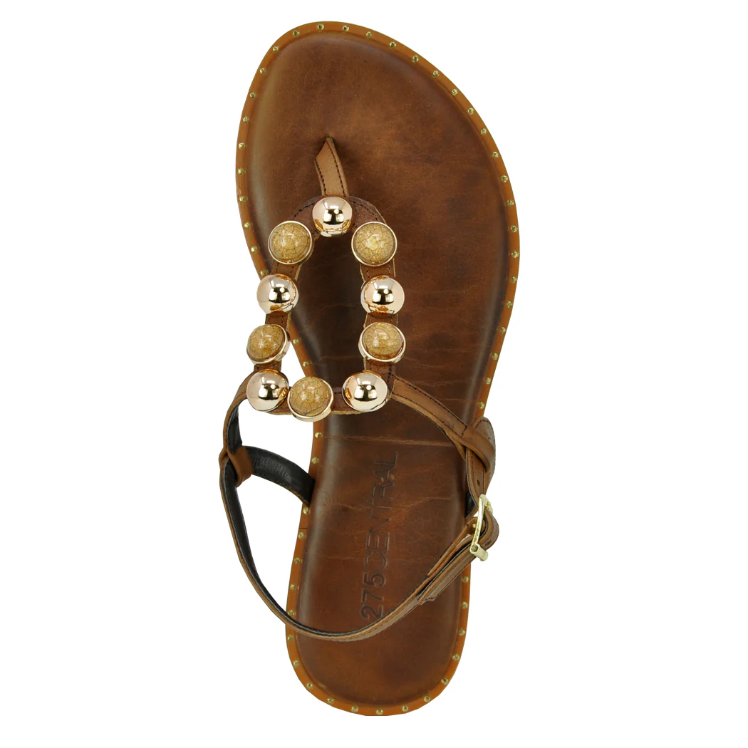 Cassie Stone Flat Thong Sandal - Image 3