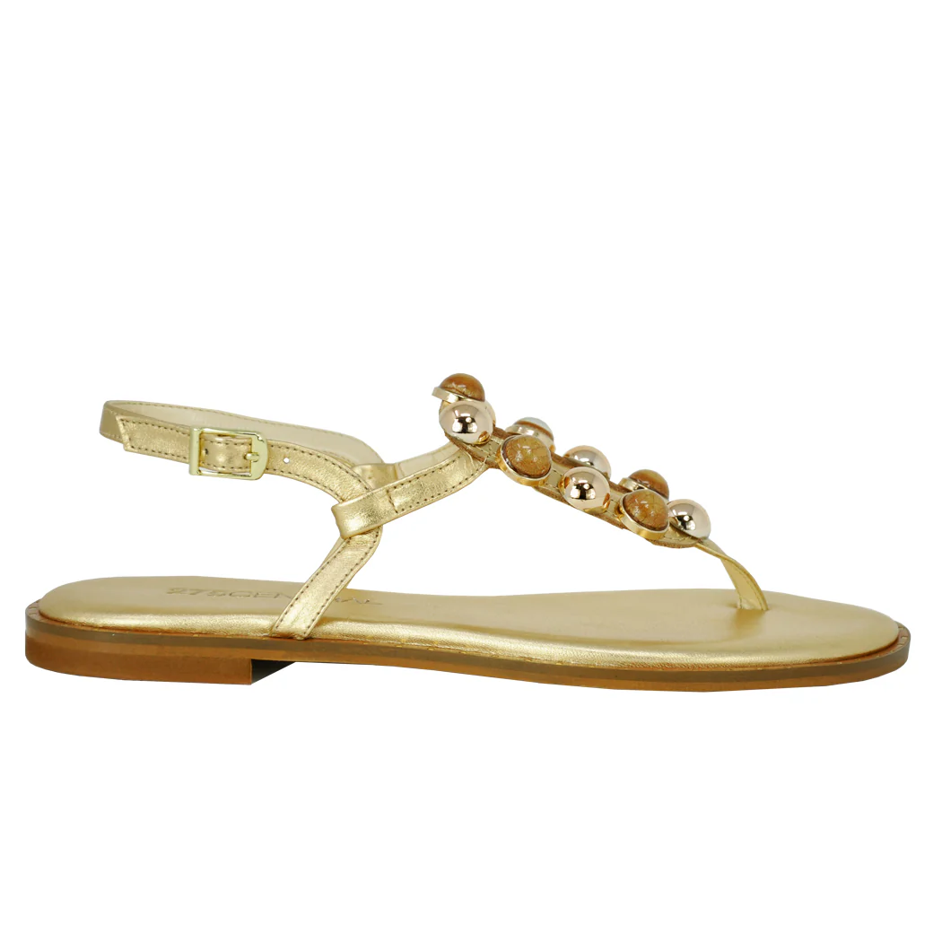 Cassie Stone Flat Thong Sandal - Image 2