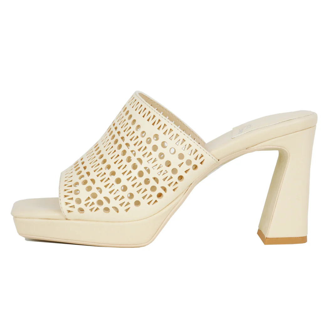 Caviar-LSR Lazercut Platform Heel Slide - Image 4