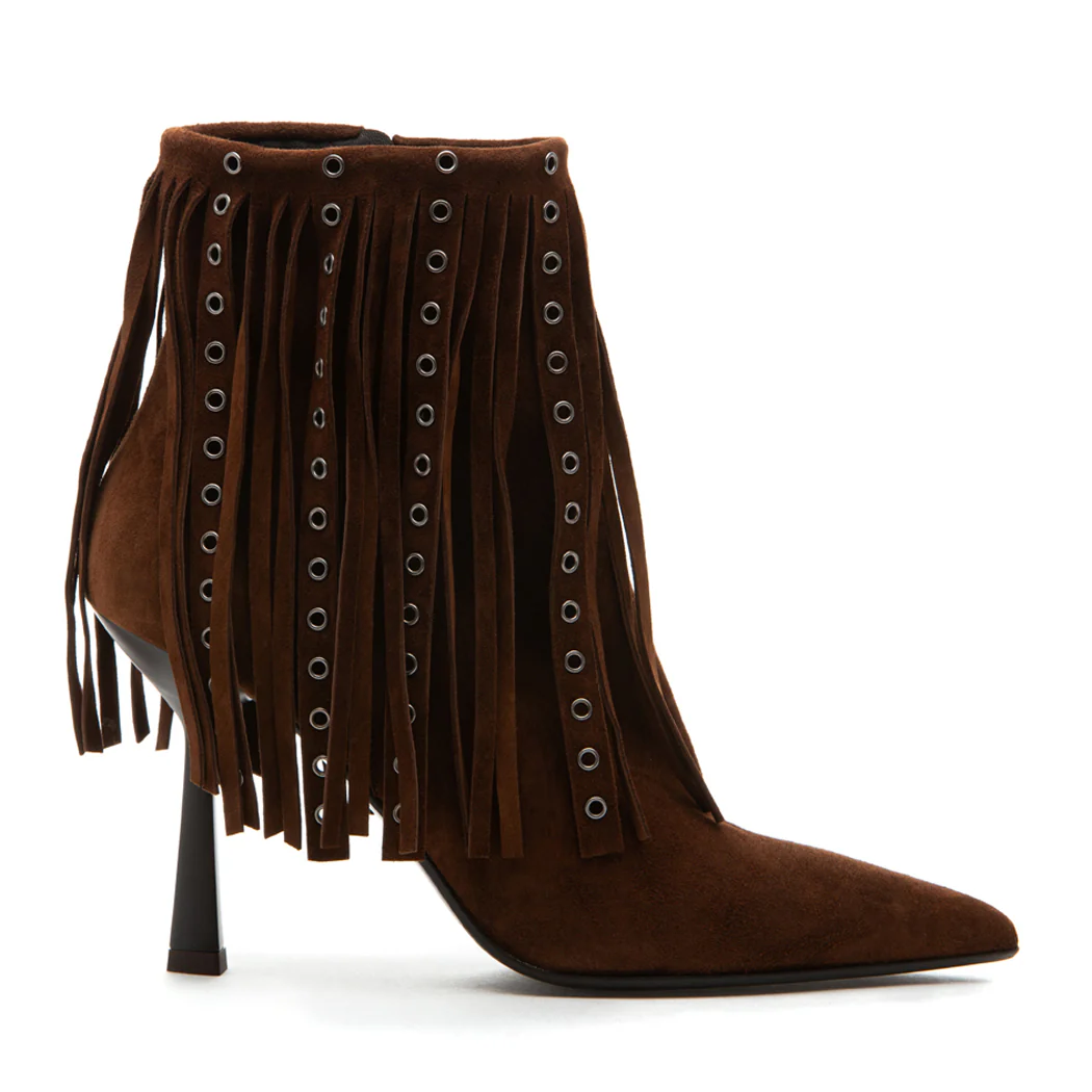 Chaddy Suede Fringe Heel Boot - Image 2