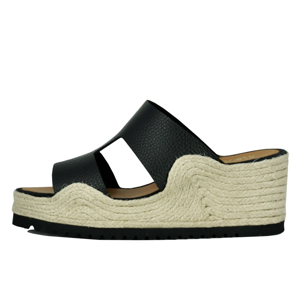 Christie Leather Espadrille Wedge Slide - Image 5
