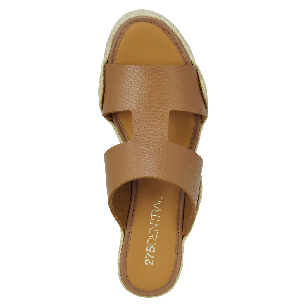 Christie Leather Espadrille Wedge Slide - Image 3