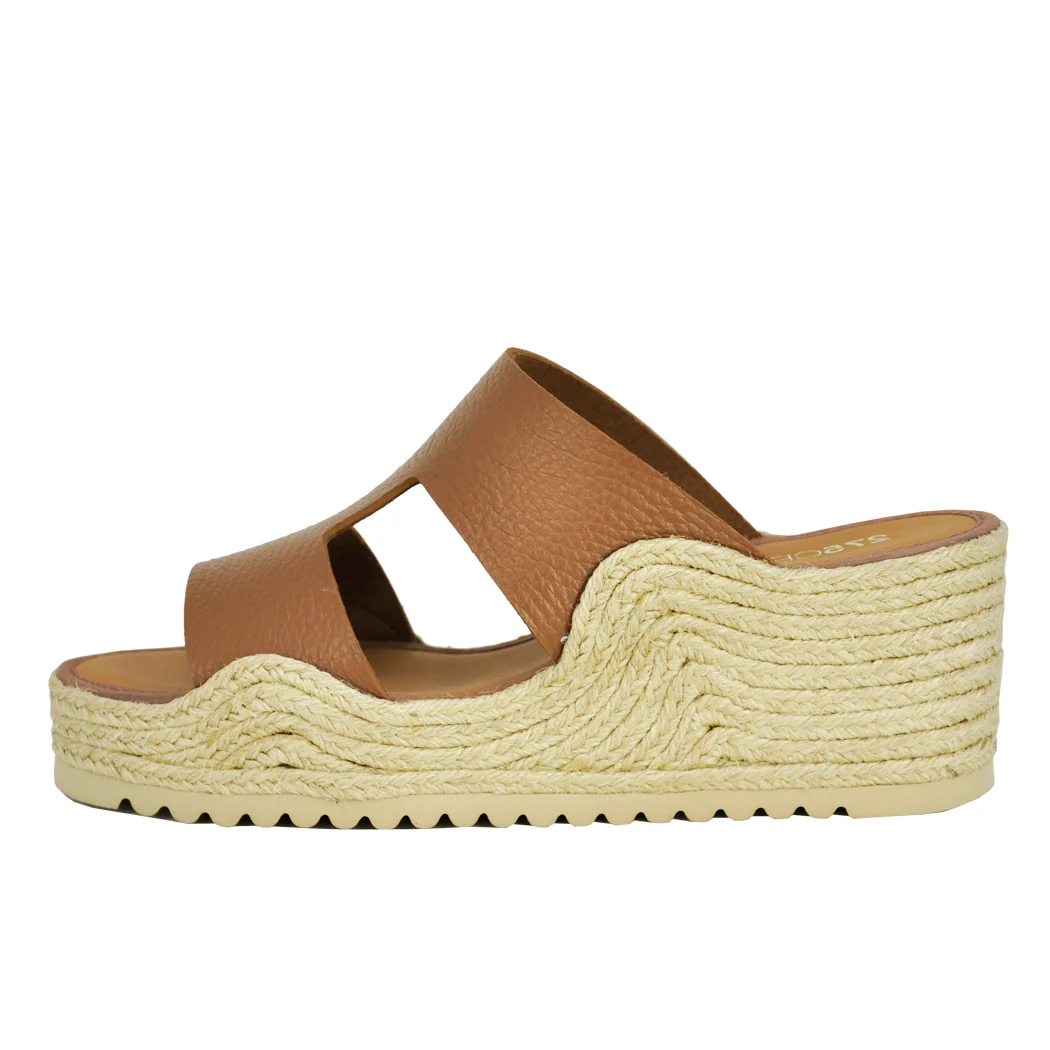 Christie Leather Espadrille Wedge Slide - Image 4