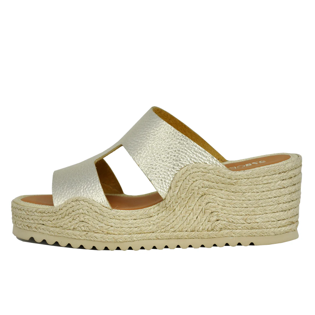 Christie Leather Espadrille Wedge Slide - Image 4