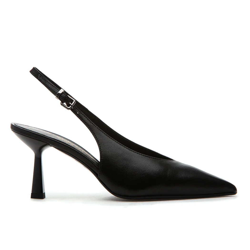 Cindy Leather Heel Slingback - Image 2