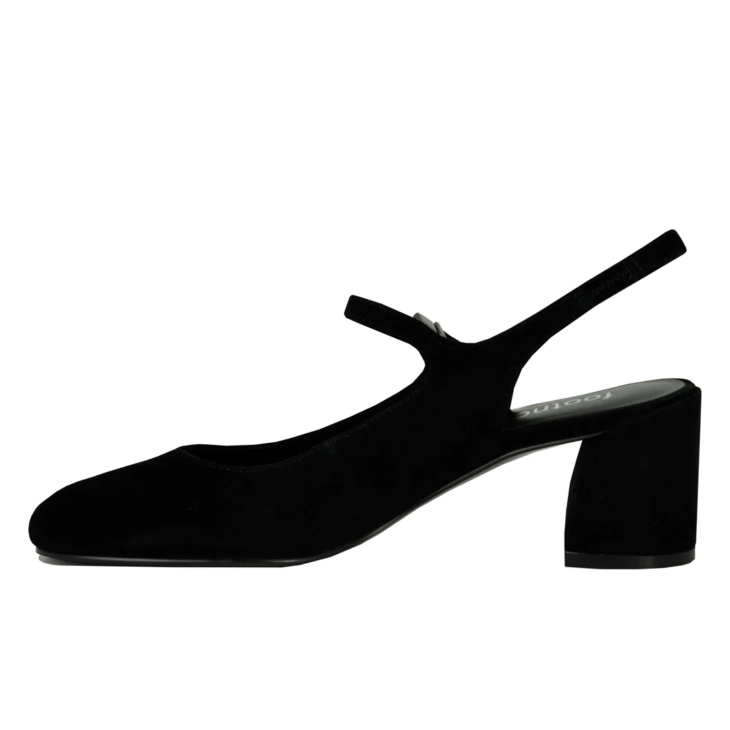 Clare Suede Block Heel Slingback - Image 4