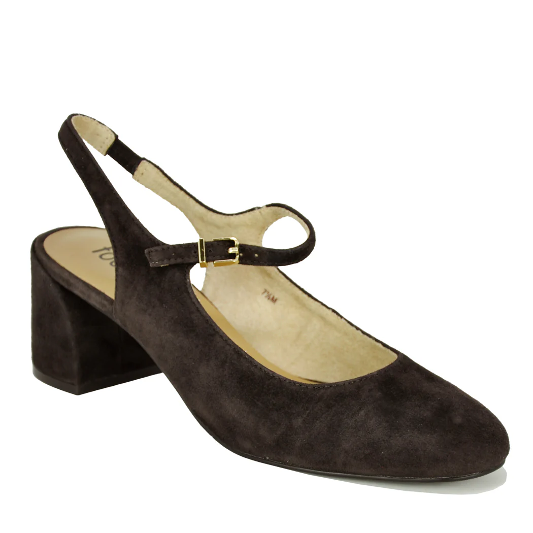 Clare Suede Block Heel Slingback