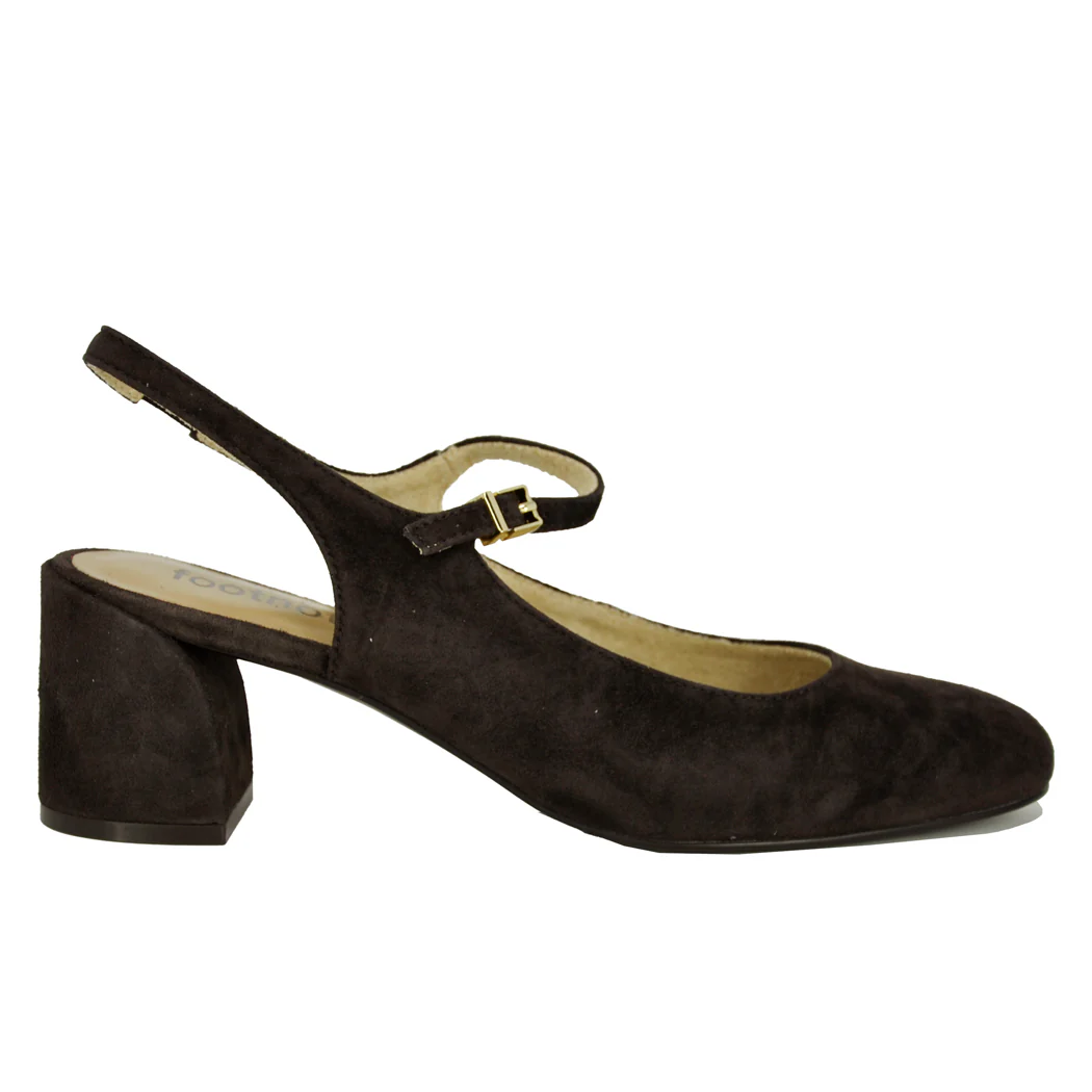 Clare Suede Block Heel Slingback - Image 2