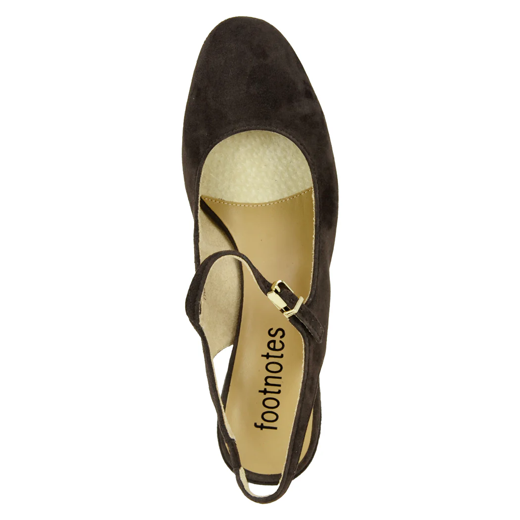 Clare Suede Block Heel Slingback - Image 3