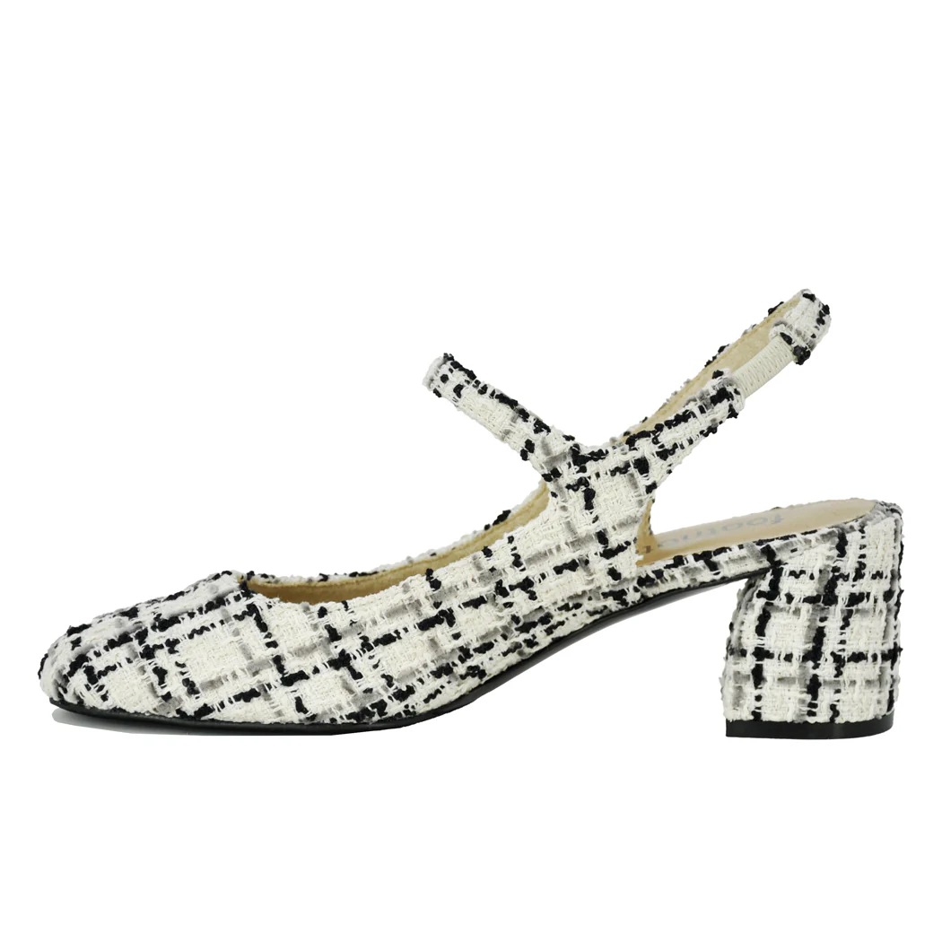 Clare Boucle Fabric Strap Heel - Image 4