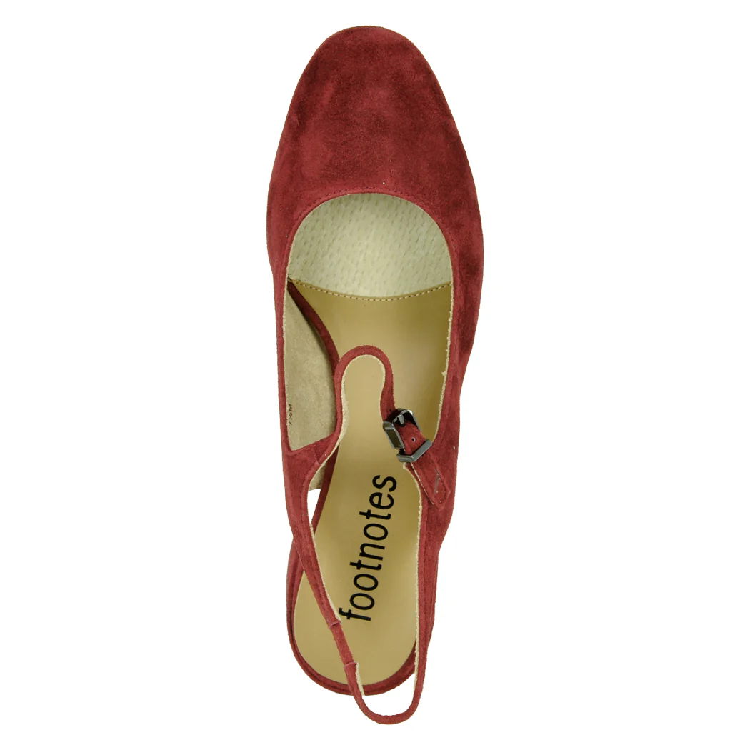 Clare Suede Block Heel Slingback - Image 3