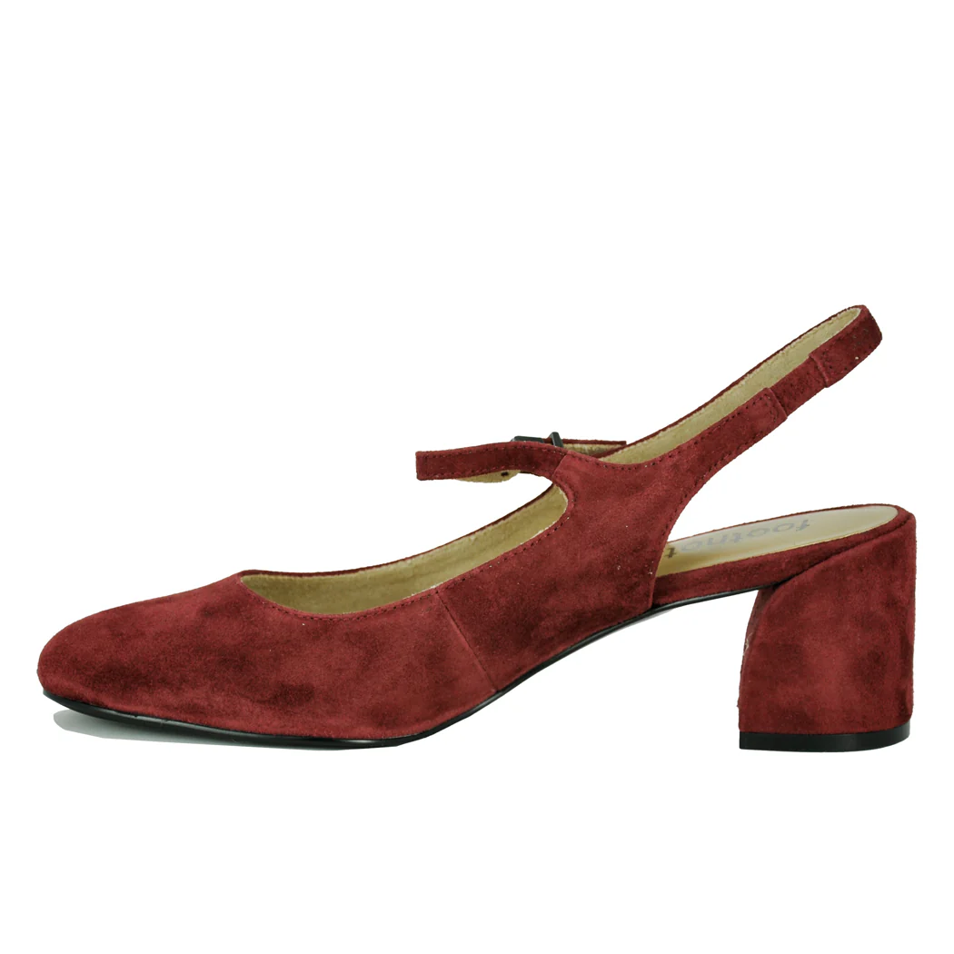 Clare Suede Block Heel Slingback - Image 4