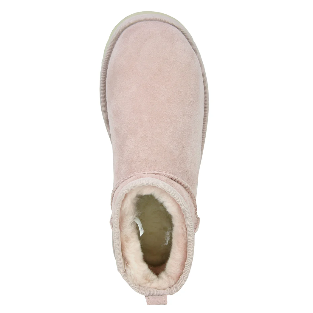 Classic Ultra Mini Suede Shearling Ankle Bootie - Image 3