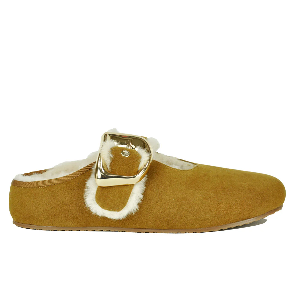 Cloudy-Fur Fur Strap Flat - Image 2