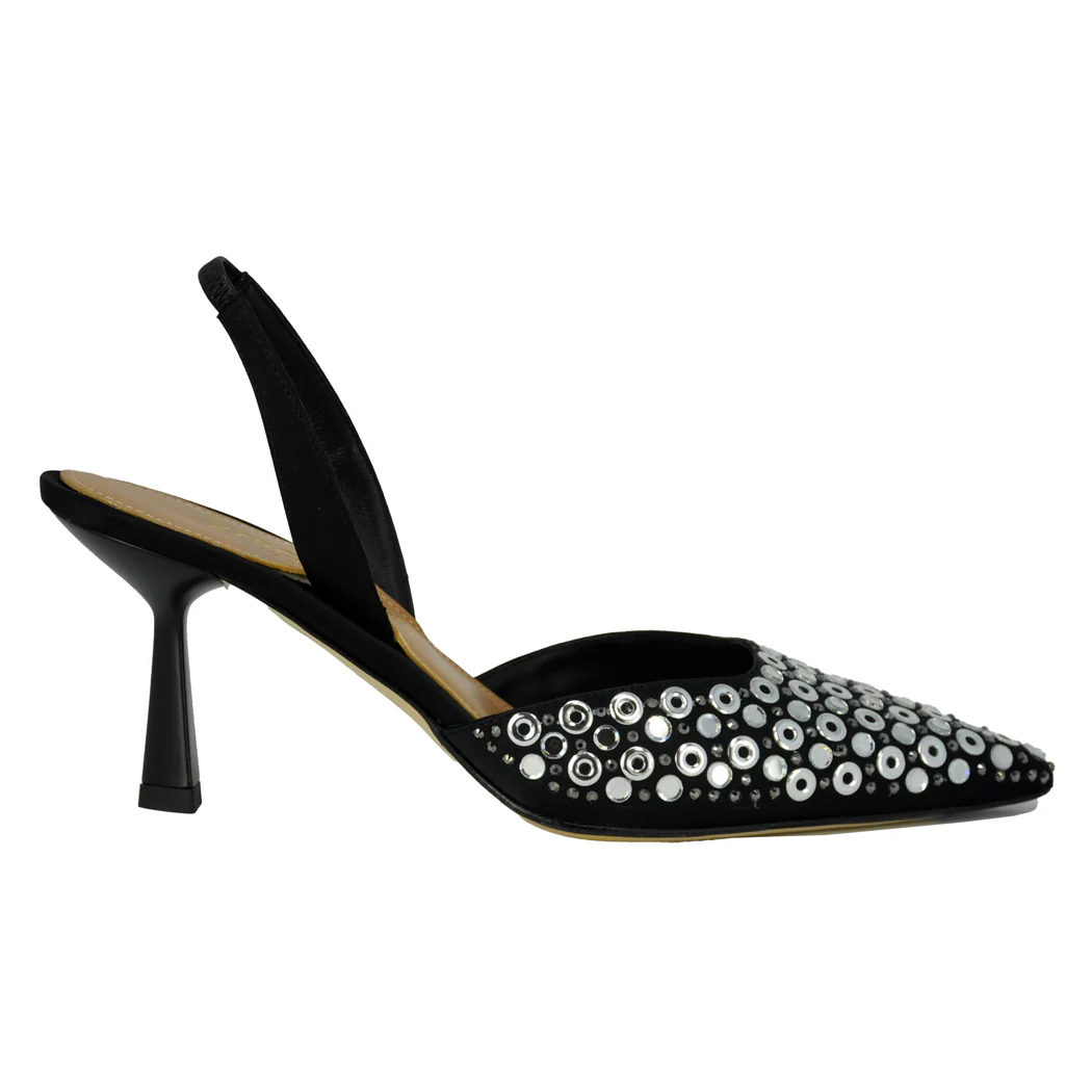 Cooper Satin Grommet Halter Heel - Image 2