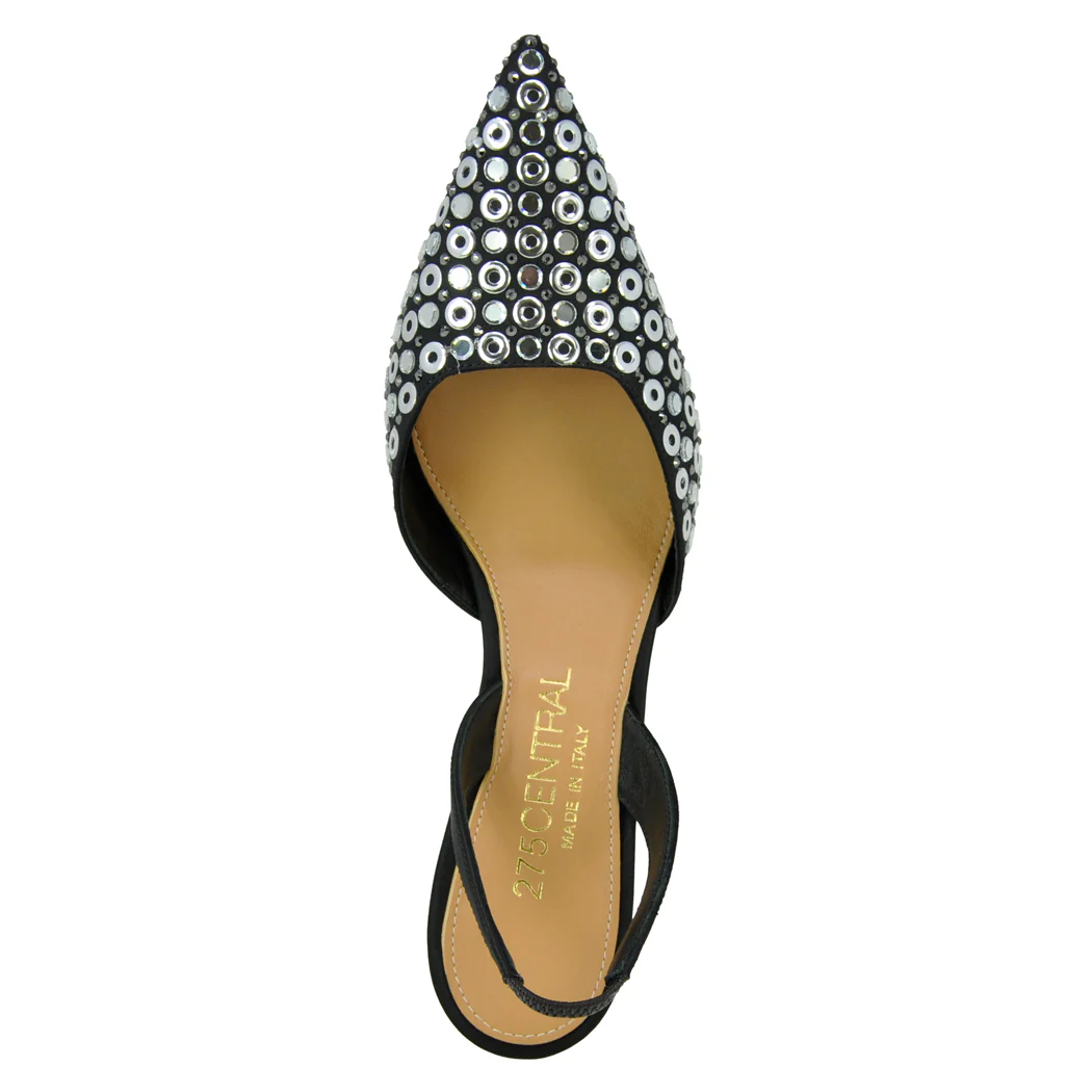 Cooper Satin Grommet Halter Heel - Image 3