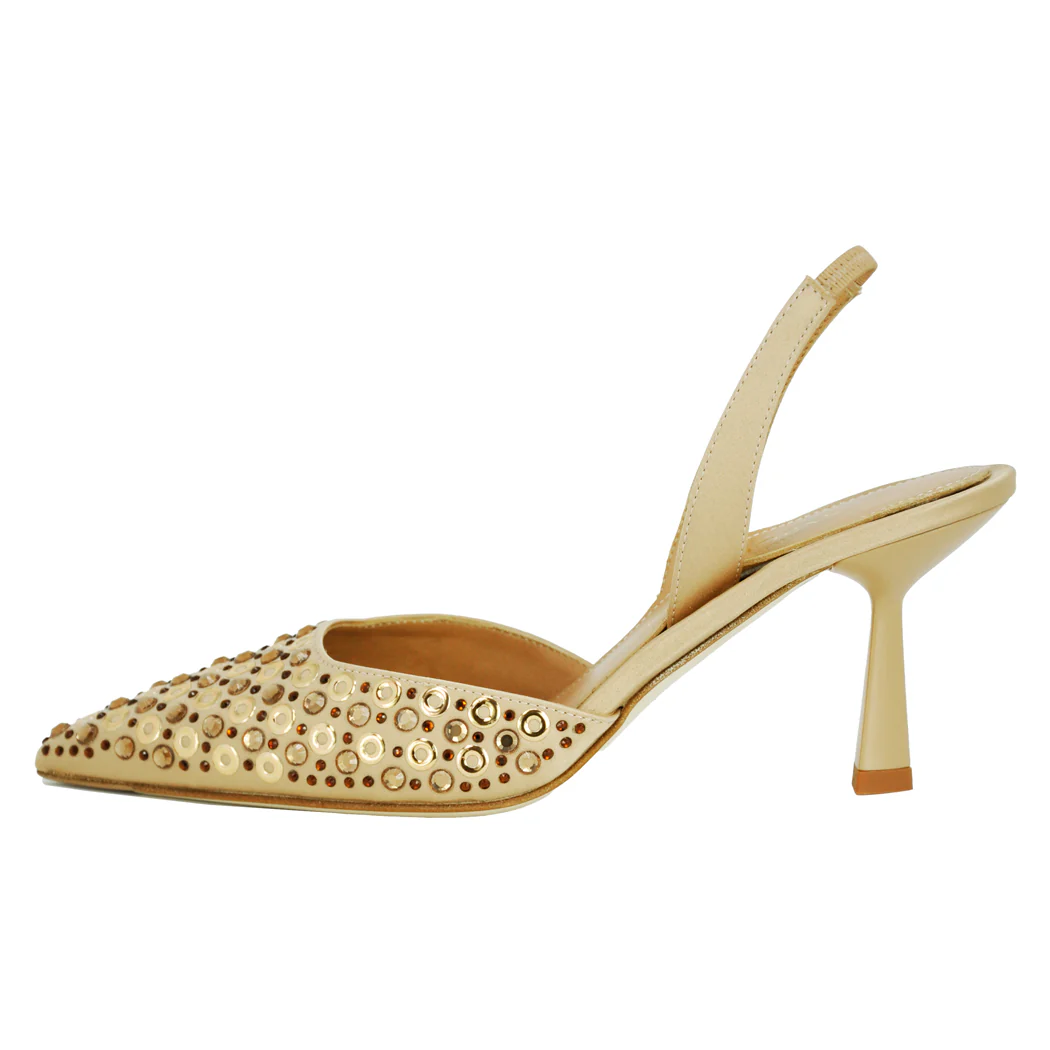 Cooper Satin Grommet Halter Heel - Image 4